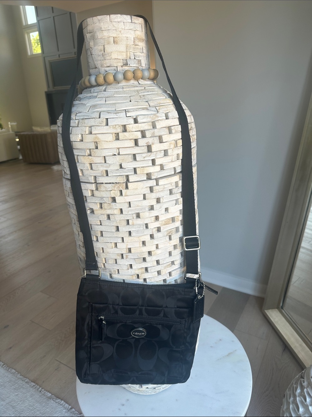 Coach Black Signature Crossbody Bag with Adjustable Strap